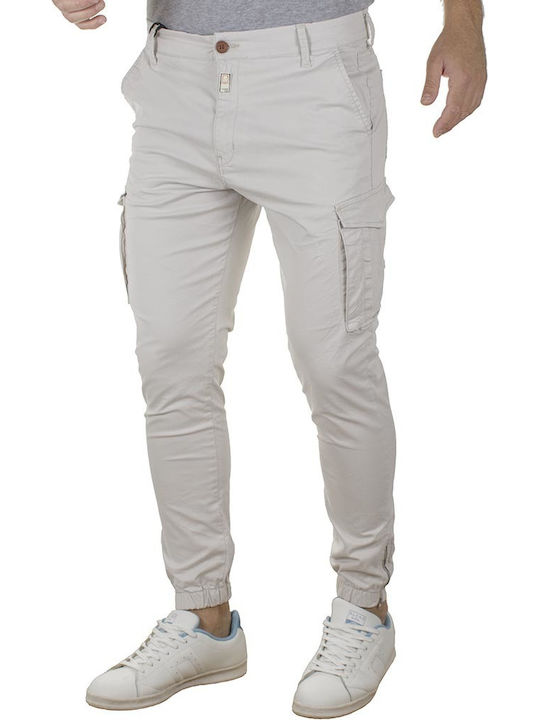 Cover Jeans Canyon T0185 Ανδρικό Παντελόνι Chino Ελαστικό σε Slim Εφαρμογή Μπεζ