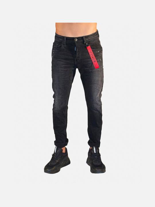 London Discover G3453 Ανδρικό Παντελόνι Τζιν Ελαστικό με Skinny Εφαρμογή Μαύρο
