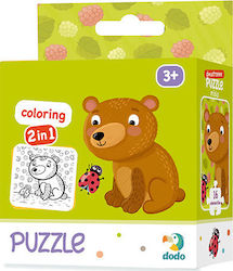 Puzzle pentru Copii Coloring Little Bear 2 in 1 pentru 3++ Ani 16buc Dodo