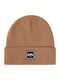 Stacked Knitted Beanie Cap Brown U5BN27BIF0