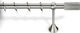 Viobrass Metallisch Vorhangstange Einfach Φ25mm 160cm Nickel Matte
