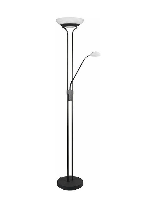 Trio Lighting Orson Vintage LED Φωτιστικό Δαπέδου Υ180xΜ57εκ. με Θερμό Λευκό Φως 2700lm Μαύρο