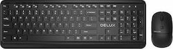 Delux KA190G + M320GX Fără fir Set tastatură și mouse UK