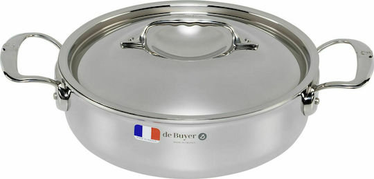 De Buyer Affinity Shallow Stainless Steel Pot 2.5lt / 24cm