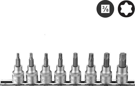 Force Битови ключове с Torx и Квадратно Гнездо 3/8'' Комплект 8бр