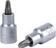 Tactix Socket Tip CR-V 1/2" Cross PH 2 Walnut with Philips Head and Socket 1/2'' PH2