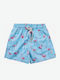 John Frank με Flamingo Kinder Badeanzug Badeshorts Hellblau