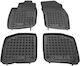 Rezaw Plast Set of Front and Rear Mats 4pcs Tray Type for Volvo V40 1995-2004 Black