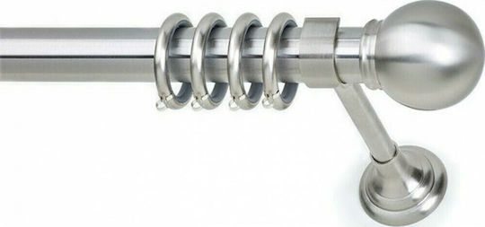 Anartisi Metallisch Vorhangstange Sfera Einfach Φ35mm 160cm Nickel Satin