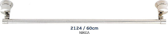 Import Hellas Single Wall-Mounted Bathroom Rail Silver
