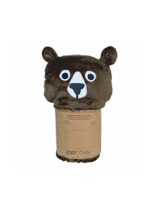 Zoocchini Kids Fleece Blanket Bear 91x127cm Brown
