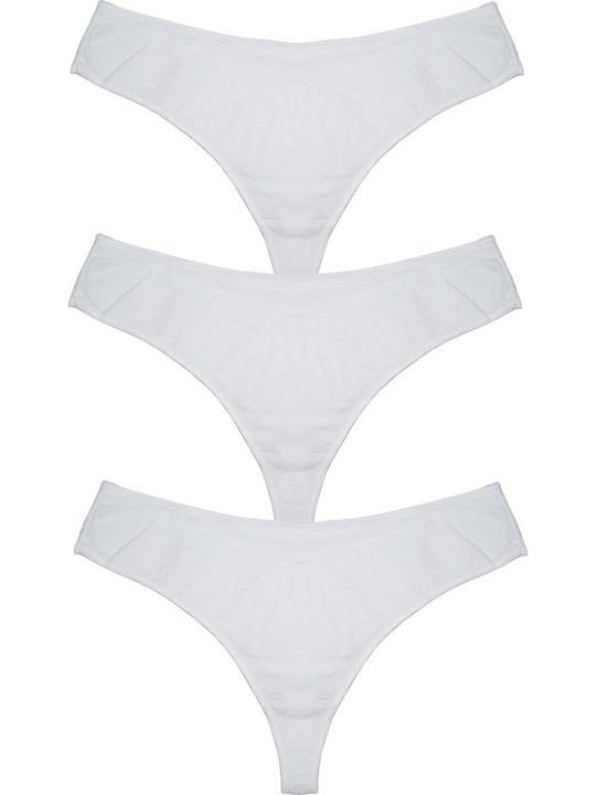 Helios 83730 Βαμβακερά Damen Brasilien 3Pack Weiß