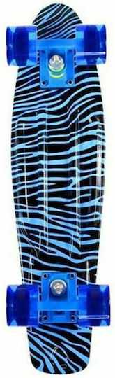 Nils Art Tiger Complete Penny Board 5.51" Blue