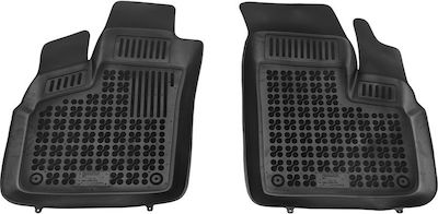 Rezaw Plast Front Mats Tray Type 2pcs from Rubber for Fiat Doblo Black