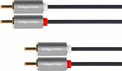 Kruger & Matz KM1212 RCA male - RCA male 5m