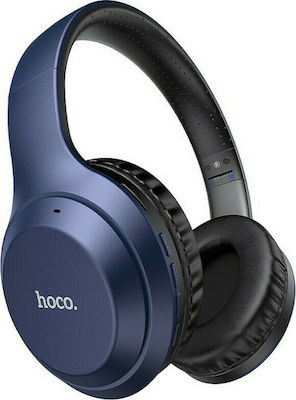 Hoco W30 Fun Move Ασύρματα/Ενσύρματα Over Ear Ακουστικά με 8 ώρες Λειτουργίας Μπλε