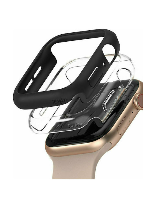 Ringke Slim 2-Pack Plastikhülle in Schwarz Farbe für Apple Watch 44mm