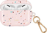 Uniq Coehl Terrazzo Case Silicone with Hook Blush Pink for Apple AirPods Pro