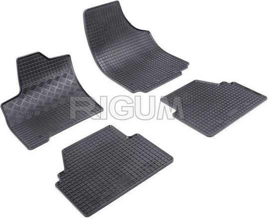 Rigum Set of Front and Rear Mats 4pcs for Opel Meriva 2003 2010 Black