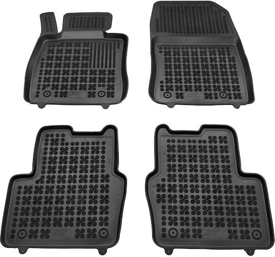 Rezaw Plast Set of Front and Rear Mats 4pcs Tray Type for Mazda 2 2014-2023 Black