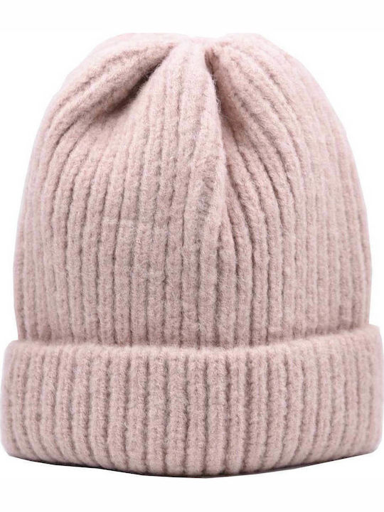 Verde 12-247 Beanie Frauen Beanie mit Rippstrick in Rosa Farbe 12-0247