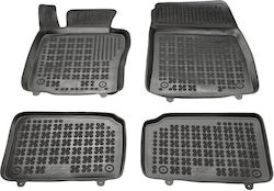 Rezaw Plast Set of Front and Rear Mats Tray Type 4pcs from Rubber for Mini Countryman Black