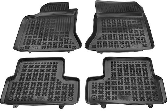 Rezaw Plast Set of Front and Rear Mats 4pcs Tray Type for Mercedes-Benz CLA Class 2018+ Black