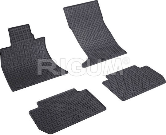 Rigum Set of Front and Rear Mats 4pcs for Kia Stinger 2017+ Black
