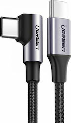 Ugreen Winkel (90°) / Geflochten USB 2.0 Kabel USB-C männlich - USB-C 60W Schwarz 2m (50125)