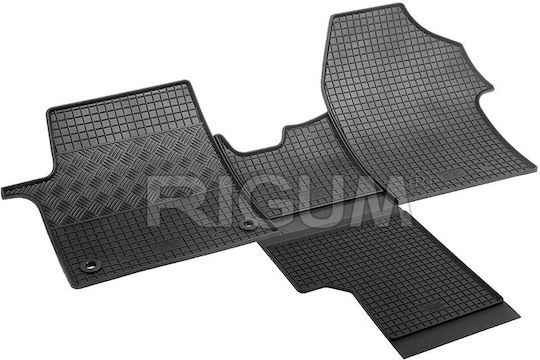 Rigum Set of Front and Rear Mats 4pcs for Peugeot Expert Toyota Proace Citroen Jumpy Black