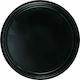 Διανομική Round Tray of Plastic In Black Colour 38x38x2.5cm 1pcs