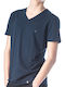 Paco & Co 85401 Men's Short Sleeve T-shirt with V-Neck Blue 2122121