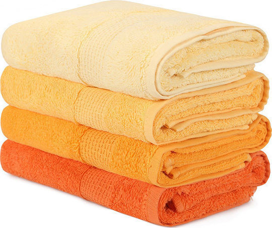 Beverly Hills Polo Club Face Towel 50xcm Yellow / Orange 4 Pieces Beverly Hills Polo Club Face Towel 50xcm Yellow / Orange 4 Pieces
