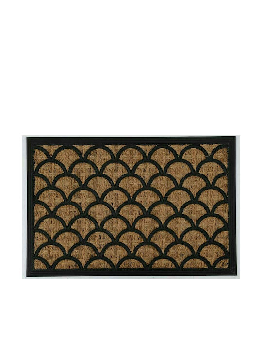 Entrance Mat made of Coir with Anti-slip Backing Coffee 40x60cm