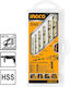 Ingco Set of 6 HSS Drills HSS with Cylindrical Shank for Metal