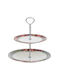 Inart Ceramic Dessert Tower Stand with 2 Tiers Multicolour Ø26cmxY26cm