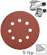 Ingco Orbital Sander Sanding Sheet K120 with Holes 125x125mm Set 5pcs