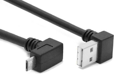 Powertech 0.5m Angle (90°) USB 2.0 to micro USB Cable (CAB-U136)