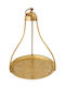 Metal Rotund Tavă de Cafenea cu Mânere în Culoare Auriu 34x34cm ZE005022-34 1buc