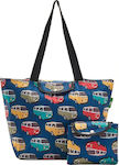 Eco Chic Insulated Bag Shoulderbag Teal Camper Vans Large Cool 10 liters L44 x W17 x H29cm. Multicolour