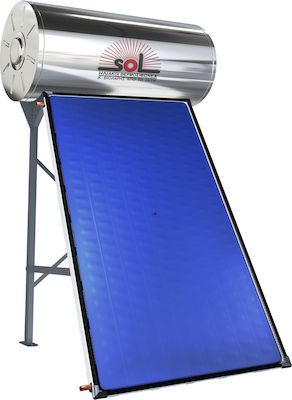 SOL-Violaris Full Plate Navi Ηλιακός Θερμοσίφωνας 160 λίτρων Glass Τριπλής Ενέργειας με 3.34τ.μ. Συλλέκτη