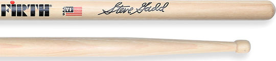 Vic Firth Hickory Drumsticks Drums Signature Steve Gadd with Tip Shape Barrel Natural