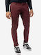 Hose Chino Elastisch in Schlanker Passform Burgundisch