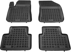 Rezaw Plast Set of Front and Rear Mats Tray Type 4pcs from Rubber for Peugeot 308 Black