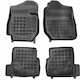 Rezaw Plast Set of Front and Rear Mats 4pcs Tray Type for Suzuki Jimny 2018+ Black