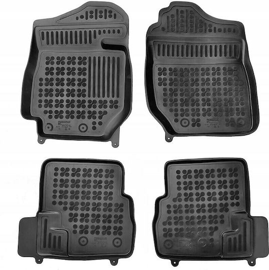 Rezaw Plast Set of Front and Rear Mats 4pcs Tray Type for Suzuki Jimny 2018+ Black