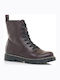 MTNG Leather Women's Ankle Boots Burgundy