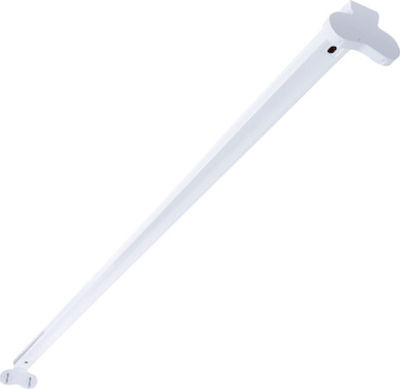 Elvhx Single-Ended Lighting Batten T8 with 2 Slots for LED Bulbs 122cm