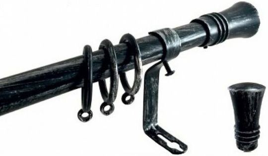 Frans Extendable Metallic Curtain Pole B2 Single Φ19mm 120-210cm Frans Extendable Metallic Curtain Pole B2 Single Φ19mm 120-210cm