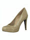 Tamaris Patent Leather Stiletto Beige High Heels